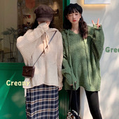 Női alkalmi pulóver két színben kapucnival