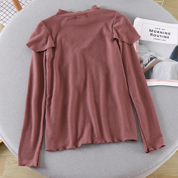 Bluză casual de damă cu mâneci lungi în mai multe culori