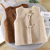 Vesta casual dama in trei culori cu cravate