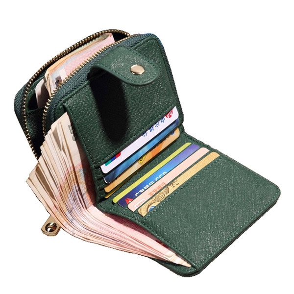 Geanta de dama cu element metalic in verde, negru si roz