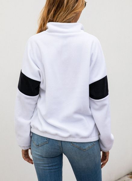 Hanorac casual dama cu fermoar si guler inalt in trei culori