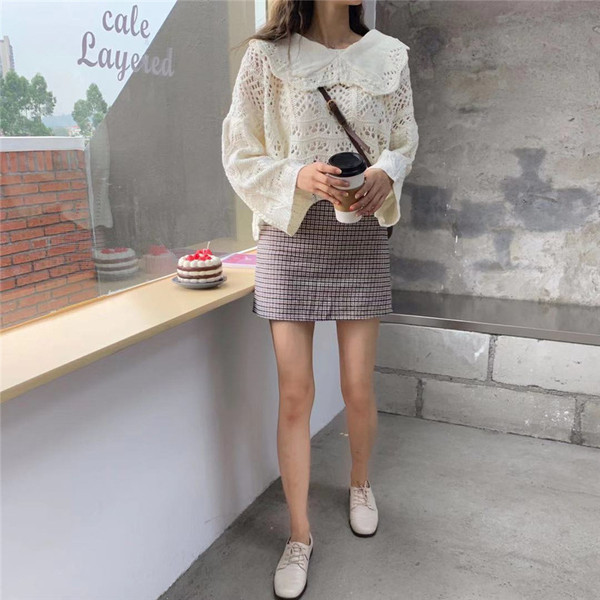 Bluză scurtă tricotată de damă modernă în trei culori