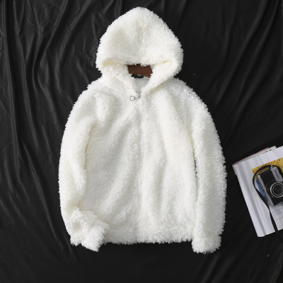 Hanorac casual dama cu gluga si fermoar in culorile alb, verde si roz