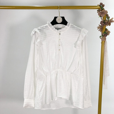 Γυναικεία μπλούζα με κουμπιά και ελαστική μέση σε τρία χρώματα