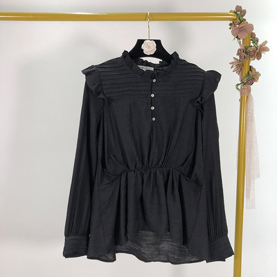 Γυναικεία μπλούζα με κουμπιά και ελαστική μέση σε τρία χρώματα