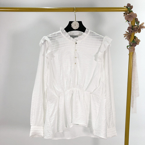 Γυναικεία μπλούζα με κουμπιά και ελαστική μέση σε τρία χρώματα