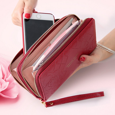 Γυναικείο πορτοφόλι από λέκο δέρμα με φερμουάρ