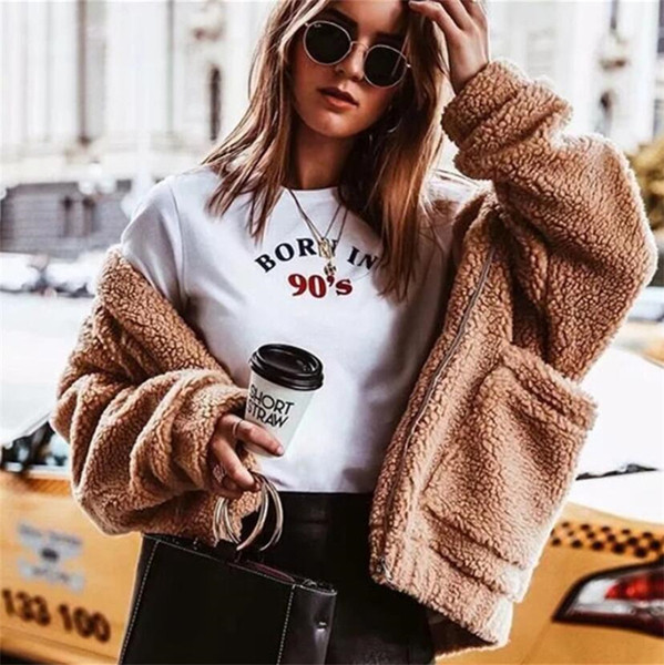 Ежедневно дамско палто с цип и джобове в различни цветове