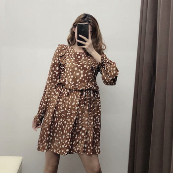 Rochie de dama scurta si lata de culoare maro