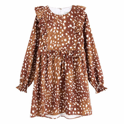 Rochie de dama scurta si lata de culoare maro