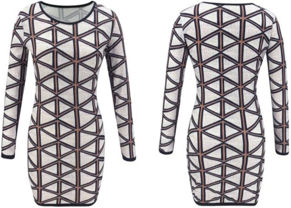 Γυναικείο casual φόρεμα με μακριά μανίκια και οβάλ ντεκολτέ