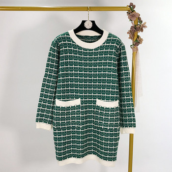 Rochie casual dama in carouri cu buzunare - doua culori