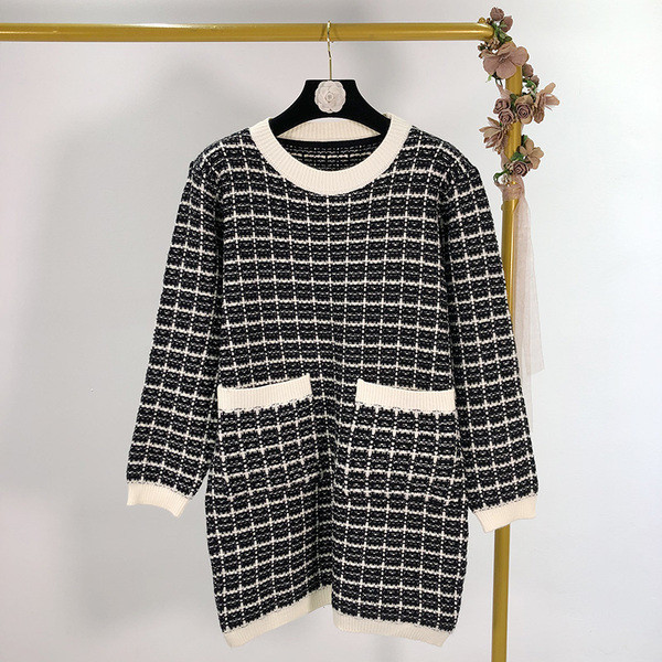 Rochie casual dama in carouri cu buzunare - doua culori