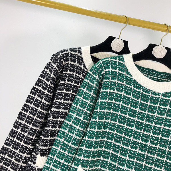 Rochie casual dama in carouri cu buzunare - doua culori