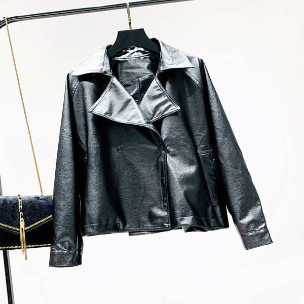 Geaca casual de dama cu panglica pe spate in negru si galben