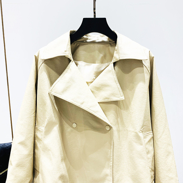 Geaca casual de dama cu panglica pe spate in negru si galben