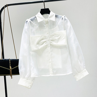 Cămașă de damă cu nasturi și guler clasic în mai multe culori