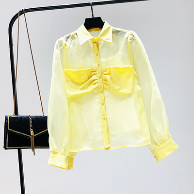 Cămașă de damă cu nasturi și guler clasic în mai multe culori