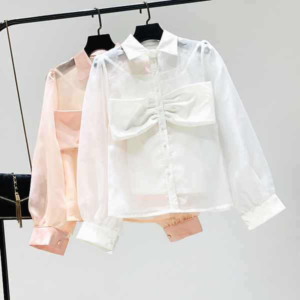 Cămașă de damă cu nasturi și guler clasic în mai multe culori