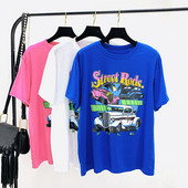 Γυναικεία casual μπλούζα με εφαρμογή σε μπλε, άσπρο και μαύρο χρώμα