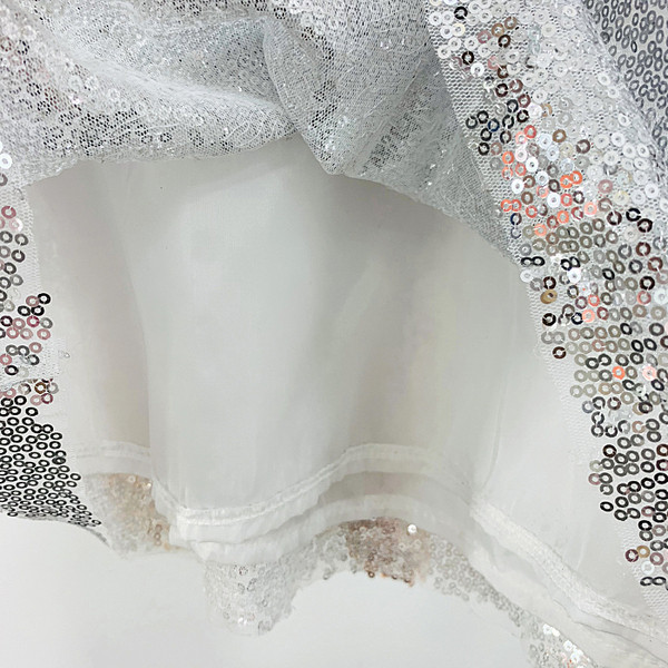 Bluză de damă modernă cu mâneci scurte - model lung cu paiete