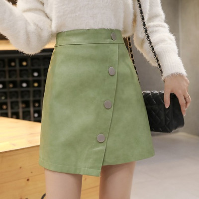 Νέο μοντέλο κομψή γυναικεία φούστα σε πράσινο και μαύρο χρώμα