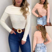 Modern női pehelypulóver hosszú ujjal, három színben