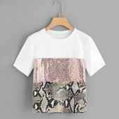 Γυναικεία μπλούζα με πούλιες και εκτύπωση ζώων