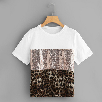 Γυναικεία μπλούζα με πούλιες και εκτύπωση ζώων