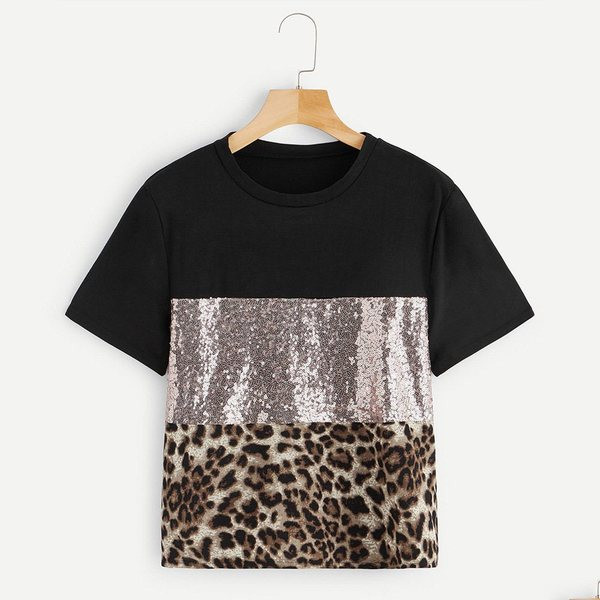 Γυναικεία μπλούζα με πούλιες και εκτύπωση ζώων