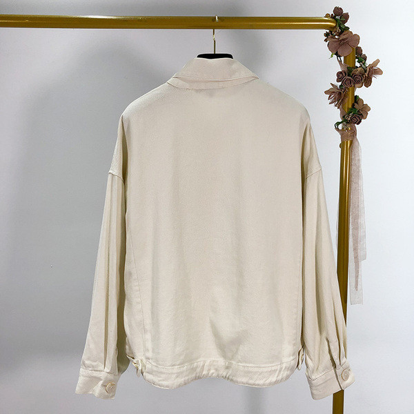 Jacheta de dama scurta primavara-toamna de culoare alba