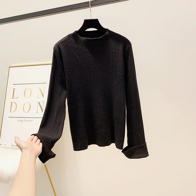 Γυναικείο πουλόβερ με στρογγυλη λαιμόκοψη σε διάφορα χρώματα