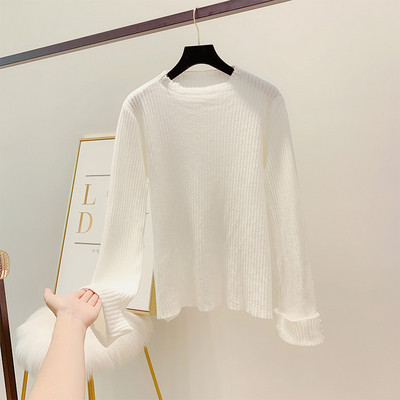 Γυναικείο πουλόβερ με στρογγυλη λαιμόκοψη σε διάφορα χρώματα