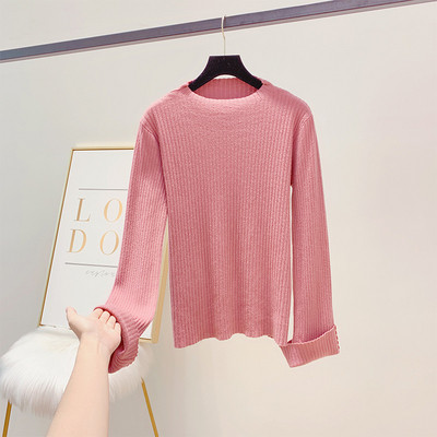 Γυναικείο πουλόβερ με στρογγυλη λαιμόκοψη σε διάφορα χρώματα