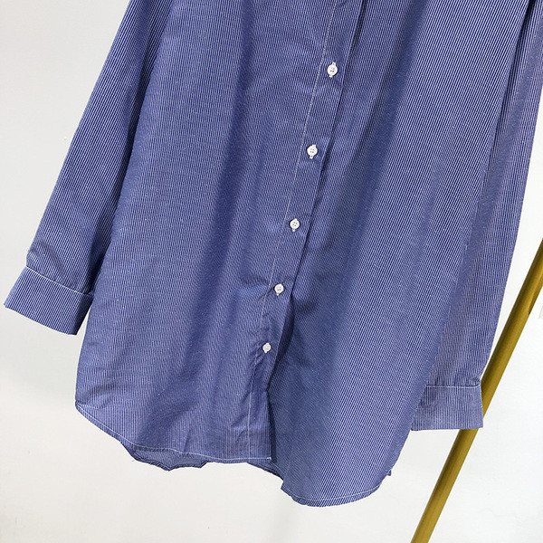 Cămașă lungă și largă în albastru