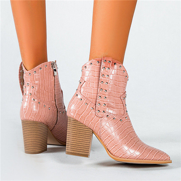 Modern női csizma eko bőrből, bézs és fekete cipzárral