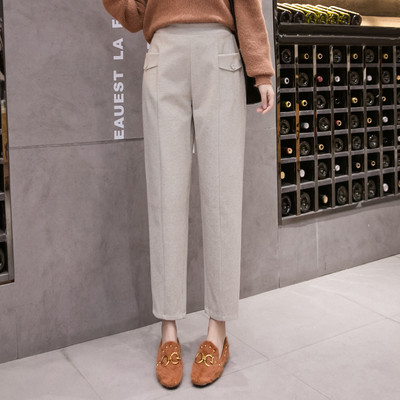 Pantaloni moderni cu talie înaltă în bej, maro și negru