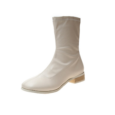 Μοντέρνες γυναικείες μπότες με φερμουάρ σε τρία διαφορετικά χρώματα