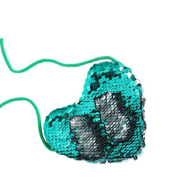 Geanta pentru copii cu paiete in forma de inima