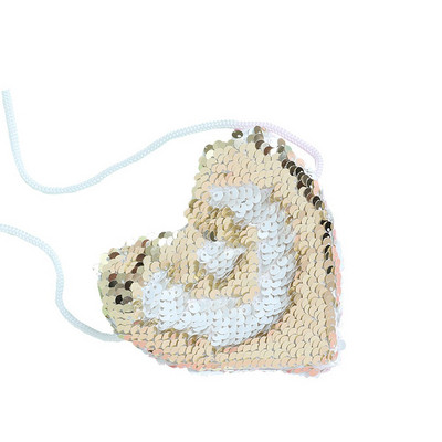 Geanta pentru copii cu paiete in forma de inima