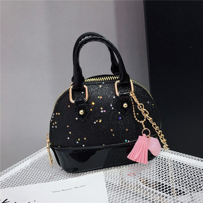 Geanta moderna pentru copii cu paiete si pandantive