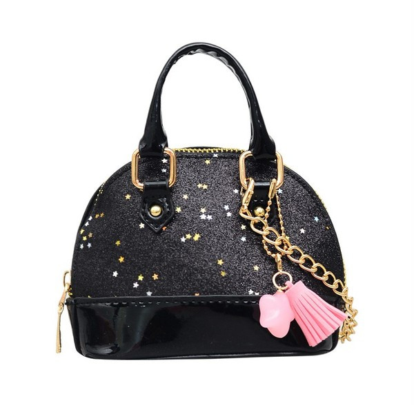 Geanta moderna pentru copii cu paiete si pandantive