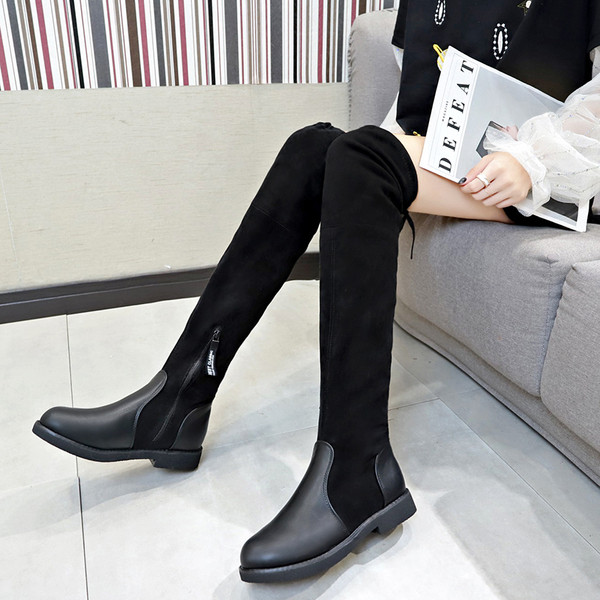 Ghete de dama moderne cu captuseala moale de culoare neagra