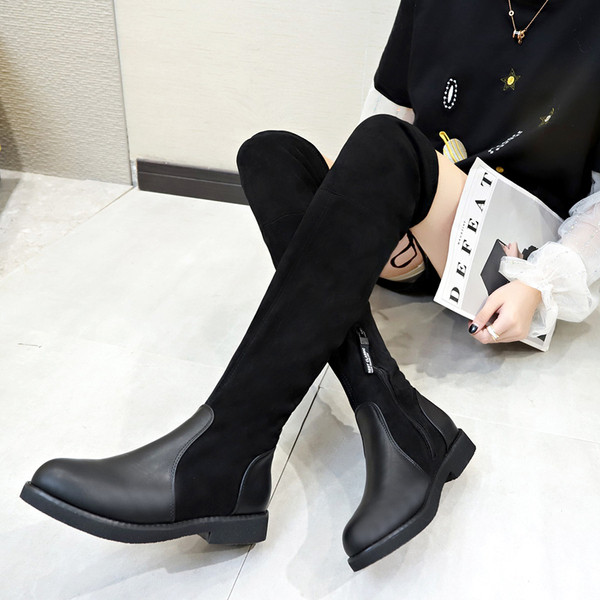 Ghete de dama moderne cu captuseala moale de culoare neagra