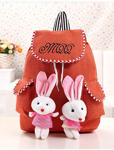 Rucsac pentru copii cu iepurași 3D în culorile roz, portocaliu, verde și albastru