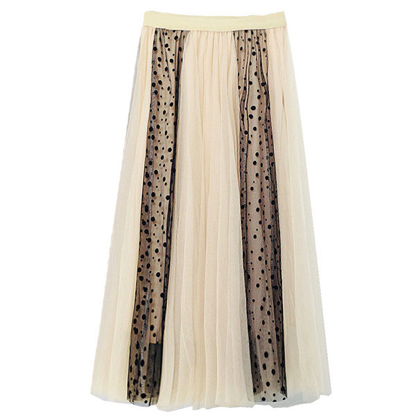 Női szoknya tülltel, magas gumírozott derékkal