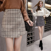 Fusta dama model nou in negru si maro - model asimetric