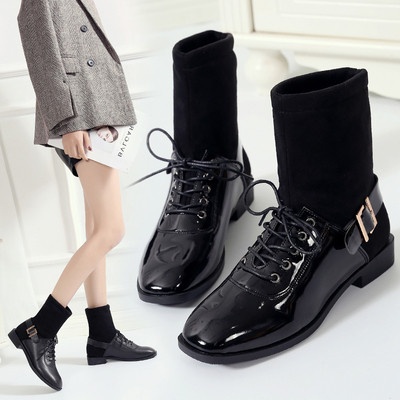 Γυναικείες μπότες κάλτσα σε μαύρο χρώμα - δύο μοντέλα