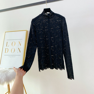 Bluza de dama moderna din dantela cu guler polo in mai multe culori