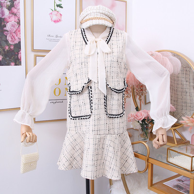 Set rochie + camasa de dama model nou in bej si negru